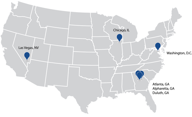 PBD Fulfillment Locations Map - US