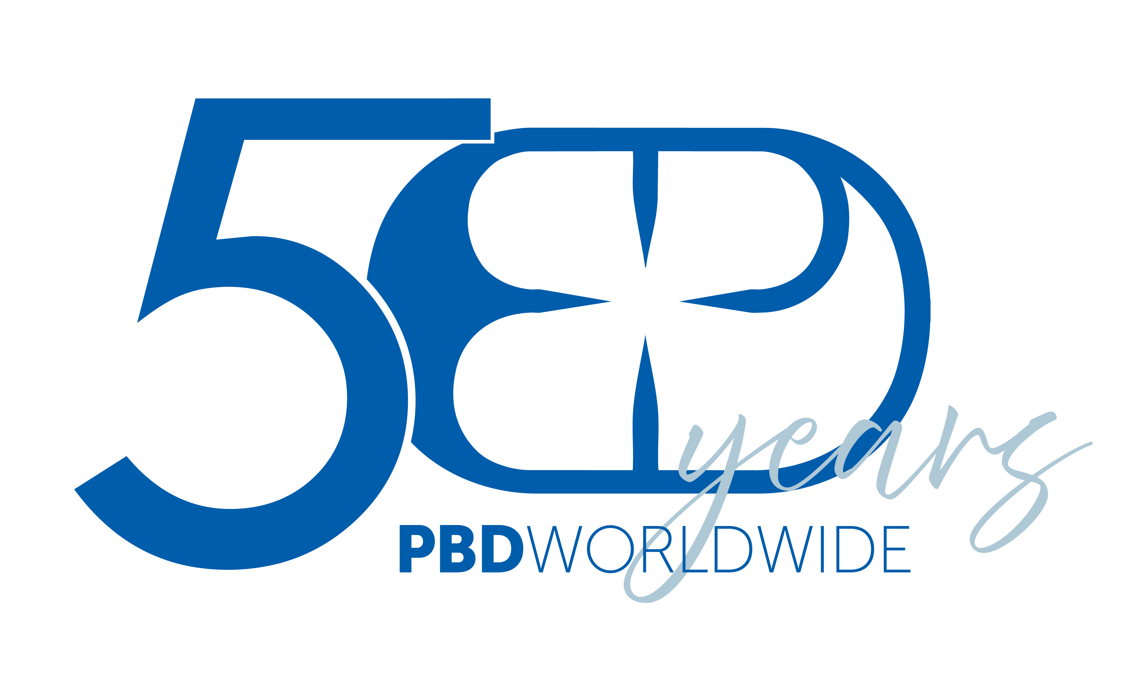 PBD Worldwide 50th Anniversary Logo